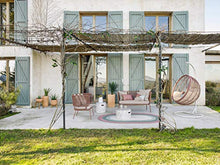 Kave Home - Poltrona sospesa con piede Elianis terracotta