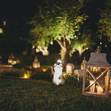 Relaxdays Statua Solare, Forma di Marmotta, Luce a LED, Decorazione per Giardino & Balcone, HxLxP 23 x 13 x 13 cm, Beige