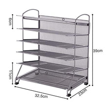 LYM &ripiano di stoccaggio Scaffalature Multifunzionali Simple Metal Office Study Room Informazioni sui File Rack 6 Livelli di Finitura per Ripiani Scaffale di Finitura