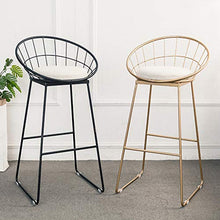 LIYIN-Sedie Sedia da Bar con Sgabello Alto Dorato, sgabelli da Bar per seggiolone per Colazione, Sedia da Pranzo Creativa per Cucina in Ferro battuto per la casa (Altezza Seduta: 65 cm / 75 cm)