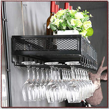 KITER Portabottiglie per Vino Portabicchieri a Muro per Vino Rosso Portabicchieri a Muro per Cucina per la casa (Dimensione : Black)