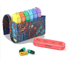 QQDL - Portapillole, portapillole, da viaggio per 7 giorni, con 4 scomparti, organizer portatile per pillole, scomparto per pillole e medicinali, per uso quotidiano e in viaggio