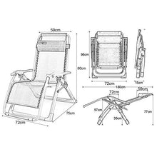 FACAZ Sedia reclinabile Extra Larga a gravit脿 Zero, Sedia da Salotto Regolabile da Patio Sedia da Giardino Pieghevole da Giardino per Esterni