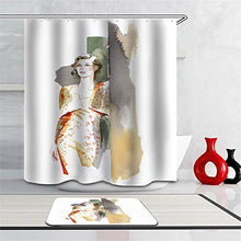 LIYAN Combinazione Bagno. Immagini Chiare E Colori Vivaci Rendono Il Tuo Bagno Pieno di Vita. Accessori da Bagno. Pittura. Ragazza alla Moda.