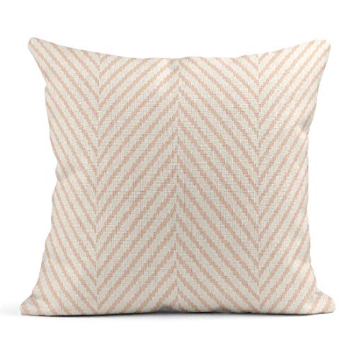 Kinhevao Cuscino di tiro Rosa a Spina di Pesce Chevron Modello Astratto di Base Colore Brillante Effetto Lino Cuscino Cuscino Decorativo per la casa