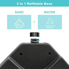 Todeco Pesi per Ombrellone Base per Ombrellone con Maniglia in Metallo, Set 4pz Base per Ombrellone da Giardino Balcone Terrace, Possono Essere riempiti con Acqua o Sabbia, 60 Litri / 90 kg