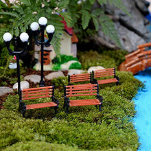 Livecitys Bonsai Decor, mini panca da parco, in miniatura, paesaggio decorativo da giardino