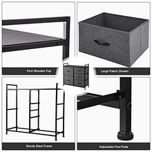 Ankishi Cassettiera per l’armadio con 5 Cassetti, 85 x 30 x 70 cm Grande Spazio Cassettiera Armadio Interna, Ripiano in Legno Credenza per da Letto Alta , Corridoio, Armadi, Robusto Telaio in Acciaio