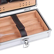 Taidda humidor, Custodia per sigari custodia in alluminio rivestita di cedro per sigari con custodia in umido di cedro Scatola regalo portatile per viaggi di famiglia all'aperto