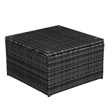 IKAYAA 7pcs Ammortizzata Esterna Divano Mobili da Giardino Patio Set Ottomano Angolo Divano Componibile in Vimini Mobili in Rattan TUV Test Report