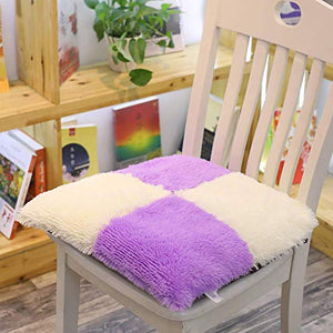 XHNXHN Cuscini per sedie Quadrati in Peluche, griglia Imbottiti per sedili Super Morbidi Addensare Antiscivolo Tappetino Traspirante Decorazioni per la casa Sala da Pranzo Cuscini per sedie inverna