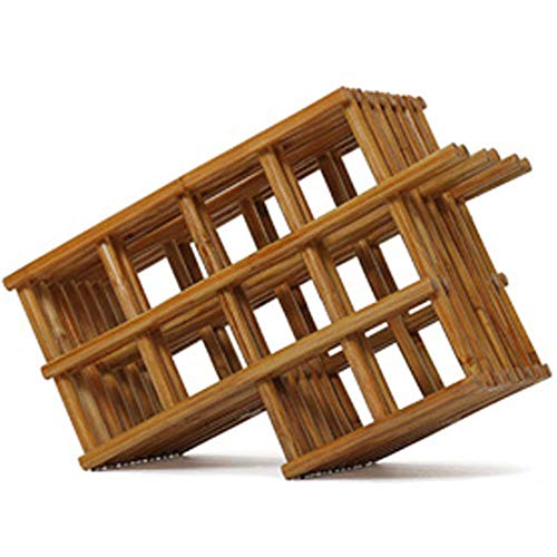 WH-IOE Supporto per bottiglie di vino, in legno, decorazione per la casa, regalo di Natale