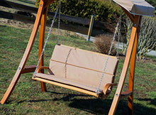 SAS AS-S Design Hollywoodschaukel Gartenschaukel Schaukelbank Rio aus Holz Lärche mit Dach und Polsterauflage Braun