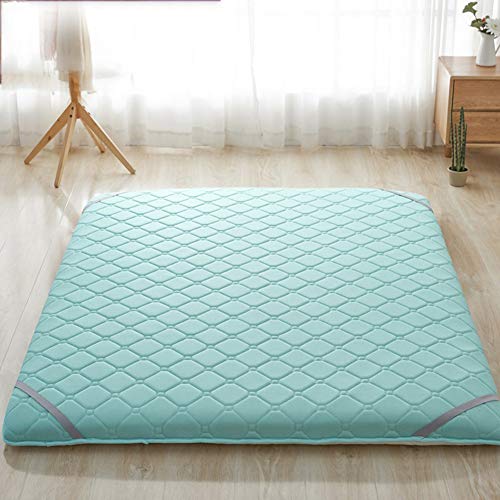 Thick Bifacciale Materasso Imbottito, Giapponese Traspirabilità all-Stagione Stuoia di Letto per La Casa dello Studente-Verde 120x200cm(47x79inch)