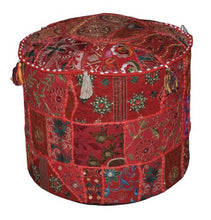 Rajasthali Indiana Traditional Home decorativo ottomano a mano e Patchwork piede sgabello Piano Cuscino, 46 x 33 cm