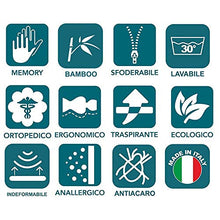 EVERGREENWEB Coppia Cuscini Letto in Memory Foam e Fodera in Fibra di Bambu Sfoderabili 40x70 h 12 cm Imbottitura Effetto Piuma con Fiocchi 100% Schiuma a Memoria CERVICALE 2 Guanciali Nuvola Bamboo