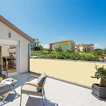 LYYK Recinzione Copertura per Balcone, Protezione Solare, Resistente alle intemperie, Installazione Facile, con Fascette e funi, per Campo Sportivo, Giardino, Balcone, 50x300cm Beige