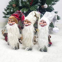 NUOBESTY Copri Bottiglia di Vino di Babbo Natale Copribottiglie di Vino di Natale Copri-Cappello a Cilindro Ornamento di Babbo Natale per Decorazioni Natalizie (Argento E Dorato)