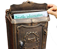YONGYONGCHONG - Cassetta delle lettere moderna da parete con serratura – esterno in metallo zincato, per attività commerciali, decorazione casa, ufficio, parcel Box gold