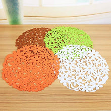 Tarente 4 Colori di Figura Rotonda Tavolo di Feltro tovagliette di Calore Resistente della Cucina della casa Cena Tovagliette Nuovo