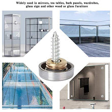 Vite Per Specchio,Chiodo Decorativo In Acciaio Inossidabile Da Tavolo a Specchio*20,Incluso Tappo a Vite,Utilizzato Per:Tavolino,Armadio,Specchio