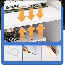 Mobiletto in Legno di 2 Cassetti Bianco Comodino per Camera da Letto Cassettiera da Pavimento Armadio per Soggiorno Completamente Assemblato