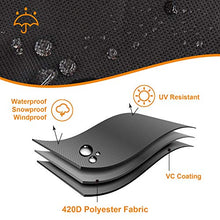 Tesmotor Coperture per Giardino Rettangolari Copertura per Tavolo da Esterno Copertura Impermeabile per Mobili da Giardino, Tessuto Oxford con 4 Fibbie - 350 x 260 x 90CM