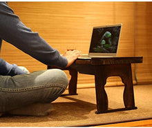HXF- Tavolo Computer Tavolo da tè Camera da Computer Portatile Pieghevole Portatile Rettangolare in Legno massello Piano Multifunzione scrivania Durevole (Size : 80 * 44 * 36cm)