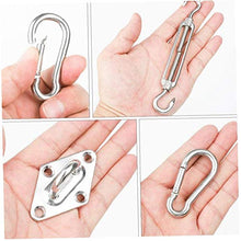TOPofly Ombra Kit Fissaggio Vela, 304 Acciaio Inossidabile Parasole Sail Fissaggio Accessori Hardware Kit, M6 Heavy Duty Tenda l'insieme del Collegamento 1 Set