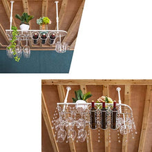 LJYY Portabottiglie per Vino Industriale a Parete in Metallo battuto a soppalco Portabottiglie per Vino da Appendere Portabicchieri Decorazione Tazza da Whisky/Portabottiglie da Vino per ristor