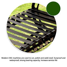 Outdoor sports Terrazza panchina da Giardino, Seduta da Esterno in Metallo con braccioli, Sedile di Riposo Giornaliero Impermeabile e con Protezione Solare, Adatto per 2-3 Persone