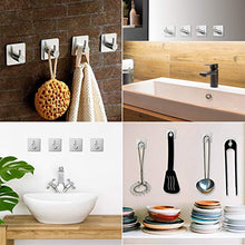 Gancio Adesivo, EniBon Adesivo Ganci Portasciugamani Acciaio Inox Gancio impermeabile, Gancio Parete Senza Foratura per Asciugamani, Bagno, Cucina (5 pezzi)