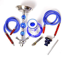 XJJY 22"Shisha Narghilè Tubo con 2 Tubi Flessibili, Set di fumi di Partito Senza nicotina,Blu
