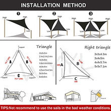 WYYL Tenda a Vela Triangolare, Traspirante Antivento Impermeabile Protezione 98% Solare Anti UV, Vela Ombreggiante, per Giardino Esterni Terrazza Campeggio- Rust Red|| 4x4x4m