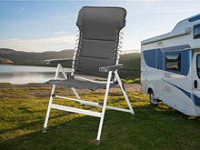 Set di 2 robuste sedie da campeggio XXL, imbottite, pieghevoli e leggere, poltrona relax con comfort