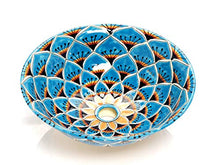 Casandra Cerames - Lavabo in ceramica turchese, 40,5 x 15 cm, stile messicano