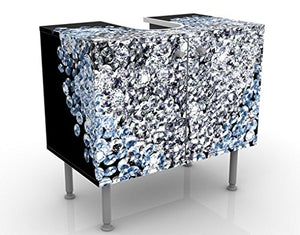 Apalis Design Vanity Diamond Heart 60 x 55 x 35 cm, Piccolo, 60 cm di Larghezza, Regolabile, lavabo, mobiletto da Bagno, Base per Bagno, Stretto, Piatto