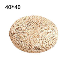 SNAWEN Cuscino per Meditazione Futon Ispessimento Yoga Cerchio Husk di Mais Tappeto in Treccia di Paglia Cuscino in Stile Giapponese con Ovatta di Seta per la casa-C