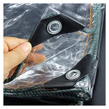YJFENG Telone Impermeabile, Pannello per Tende Impermeabile per Esterni con Angoli in Gomma, PVC Trasparente da 0,3 Mm, Bordo Verde, per Tettoia da Giardino (Color : Chiaro, Size : 1X1.5M)