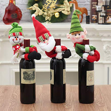 TOYANDONA Borsa per Vino di Natale 2 Pezzi Copertura per Bottiglia di Vino di Babbo Natale Pupazzo di Neve Sacchetti Regalo di Natale Hugger di Vino per Decorazioni per la tavola di Natale