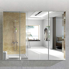 BXSZVOK Armadio a Specchio a Parete, Armadio da Bagno Integrato per stoccaggio, 3 Porte con 3 Strati di partizioni