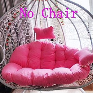 eewopjkj Cuscini per sedie a Forma di Nido Cuscino per Cesto in Vimini Cuscini per Sedia a Dondolo in Rattan Amaca sospesa 2 posti Cerniera Lavabile-Rosa 140x110 cm (55x43 Pollici)