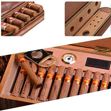 Tauzveok Cigar Humidor di Corsa Esterna Humidor Caso Legno di Cedro Allineato 6 Sigaro Fatto A Mano Pacchetto di Sigarette di Legno Portatile Cigar Box Set,Arancia