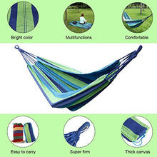Sourcingmap® Cotone Corda Campeggio Amaca appesa in Tela Blu di Letto di 200cm x 80cm Combo B