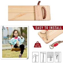 UPANV Sedile Altalena in Legno per Adulti E Bambini Sedile Sospeso in Corda da Giardino da Esterno con Corda Regolabile in Altezza