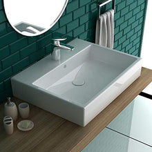 Duravit Vero Air - Lavabo da parete in ceramica sanitaria, 60 x 47 cm, con 1 foro per rubinetto, utilizzabile anche come lavabo sopra, con kit di fissaggio per montaggio a parete