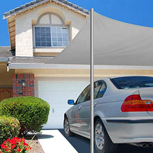 ERPENG Vela Ombreggiante 3.5x3.5m Antistrappo Antivento Impermeabile Tenda a Vela Quadrato con Kit di Installazione per Giardini e steccati Recinzione, Grigio Chiaro