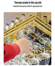 LJFJJ Portabottiglie da Parete in Ferro Bicchiere da Vino invertito Portabottiglie Vino in Metallo Installazione a soffitto Decorazione Bar per Bar, ristoranti, cucine