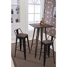 Sarah 4 Sgabelli Alti da Bar Vintage Industrial Sgabello in Metallo, Modello: Classic Tolix Style, Forma ad L, Ispirata al Mondo Industriale, Dimensioni: 84 * 42 * 42cm（Nero）