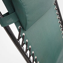 Domaier - Sdraio per Giardino, Sedia Pieghevole A gravità Zero, 165 x 112 x 65 cm, Verde, con Cuscino, Textilene, Pacco da 2, Carico Massimo: 100 kg, Dimensioni Non Piegato: 165 x 112 x 65 cm